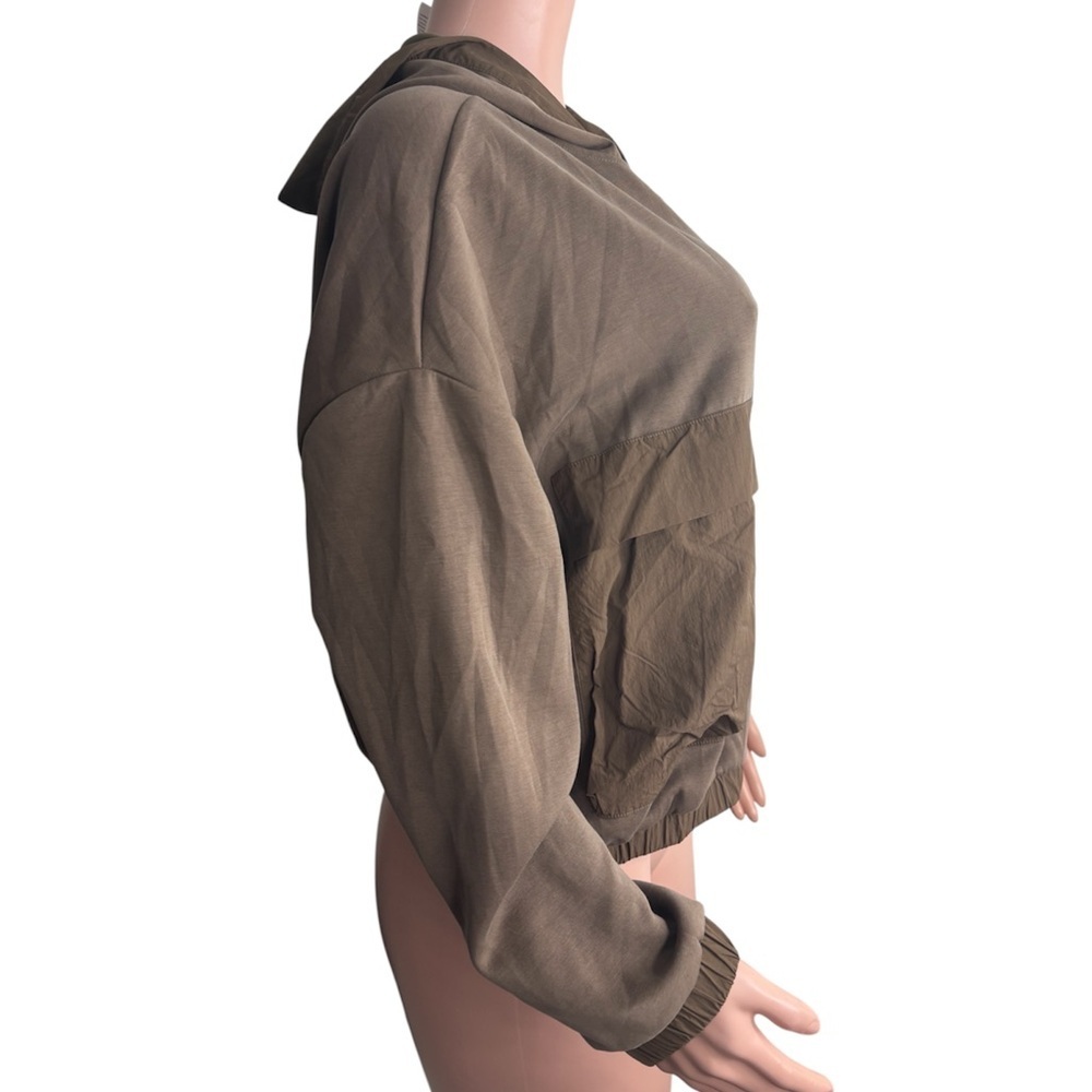 ODODOS Women's Light Brown Hooded Jacket - Picture 3 of 13